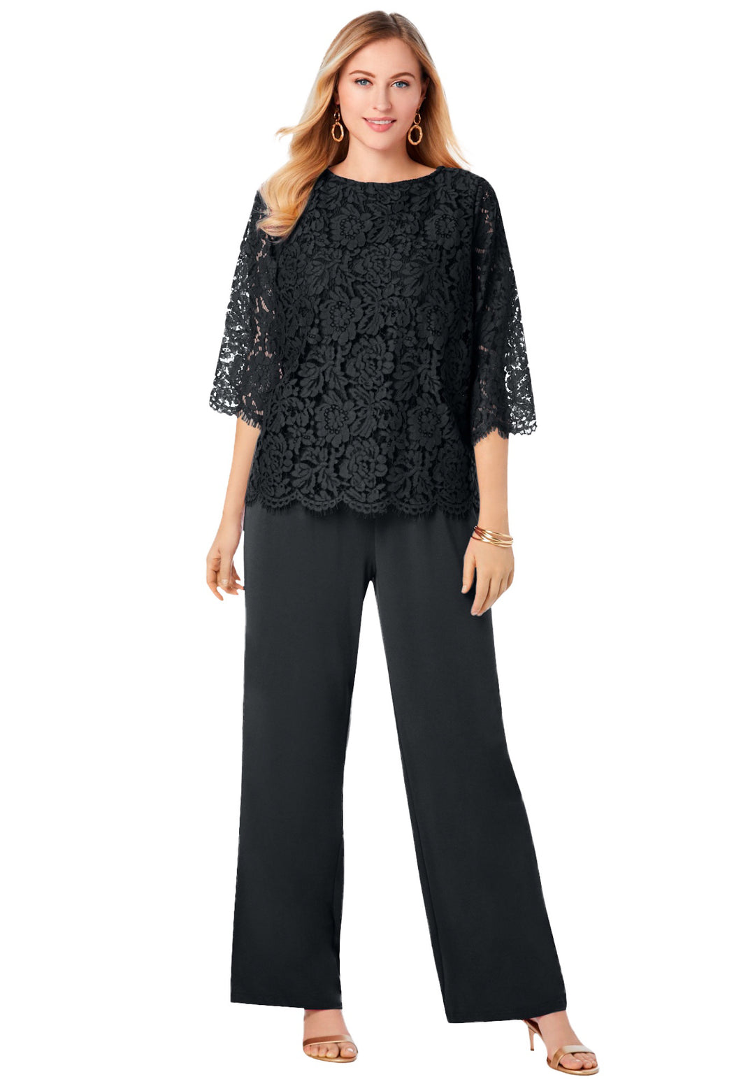 Popover Lace Jumpsuit Jessica London One Stop Plus